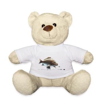 Carp Fishing Boilie Rig Design Angler Bite Moment - Teddy Bear - white - Front