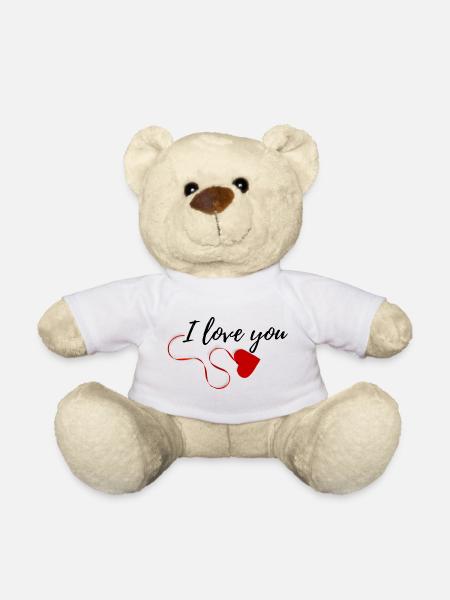 Je t'aime - Nounours - blanc