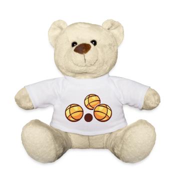 Boules de boules pour joueurs de pétanque - Nounours - blanc - Devant