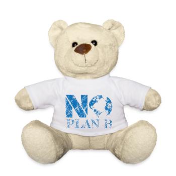 pas de planète B 000013 bleu 01 - Nounours - blanc - Devant