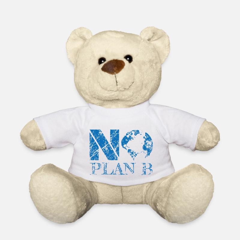 no planet B 000013 blue 01 - Teddy - Weiß