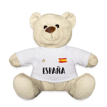 Spanien Fußball Trikot Spanische Flagge - Teddy - Weiß - Vorne