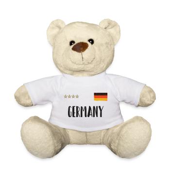 Germany Soccer Football Fan Shirt Flag - Teddy Bear - white - Front