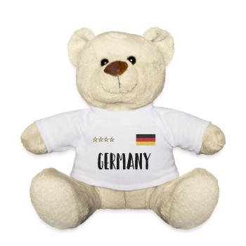 Germany Soccer Football Fan Shirt Flag - Teddy Bear - white - Front