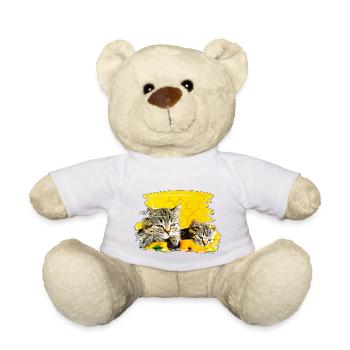 Faule Katzen - Teddy - Weiß - Vorne