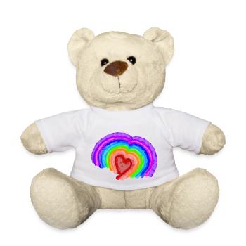 Regenbogen Farben des stolzes - Teddy - Weiß - Vorne