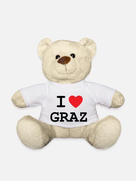 I Love Graz - Ich liebe Graz - Teddy - Weiß