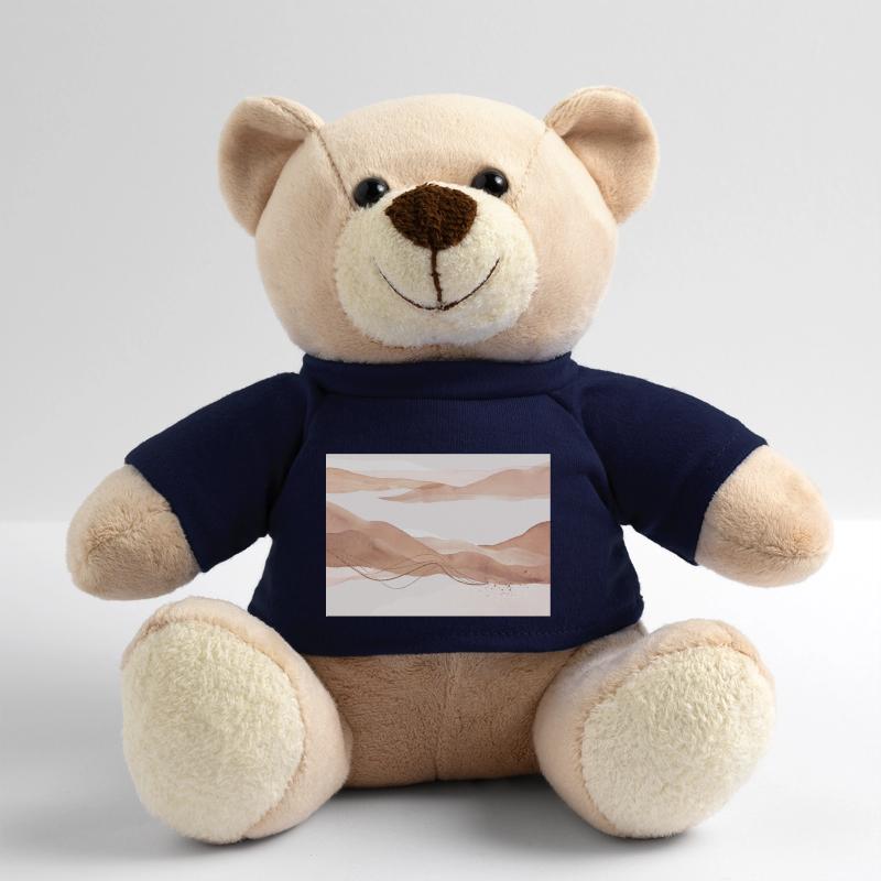 Blush Abstract Landscape Teddy Bear