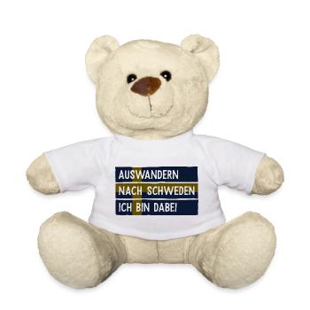 Auswandern nach Schweden Liebe Abenteuer Urlaub - Teddy - Weiß - Vorne