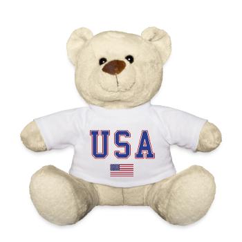 Police de drapeau usa - Nounours - blanc - Devant