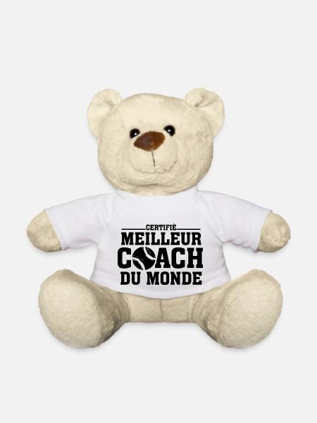 Certifié Meilleur coach de tennis - Nounours - blanc