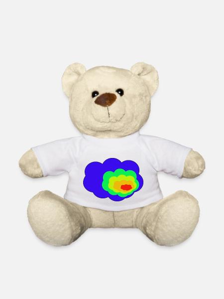 Bunte Wolken - Teddy - Weiß