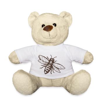 Bee Honey Bee Gift Funny Honey Beekeepers - Teddy Bear - white - Front