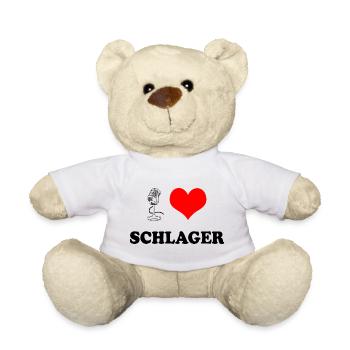 Ich liebe Schlager - Teddy - Weiß - Vorne