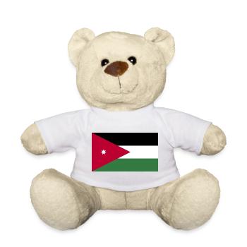 Jordan National Flag - Teddy Bear - white - Front