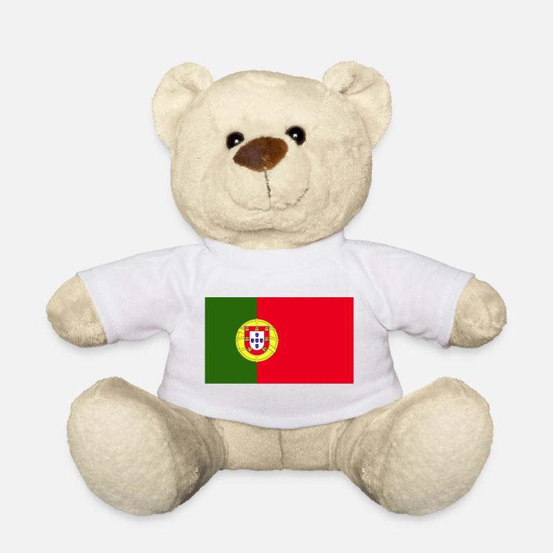 Portugal National Flag - Teddy Bear - white