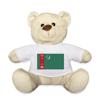 Turkmenistan National Flagge - Teddy - Weiß - Vorne