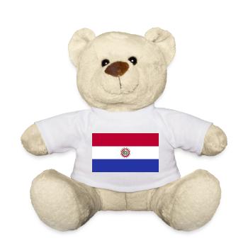 Paraguay National Flag - Teddy Bear - white - Front