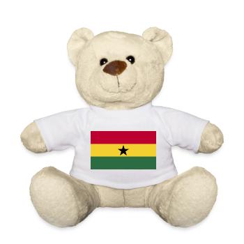Drapeau national du Ghana - Nounours - blanc - Devant