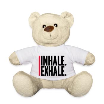 inhale exhale yoga Zitat - Teddy - Weiß - Vorne