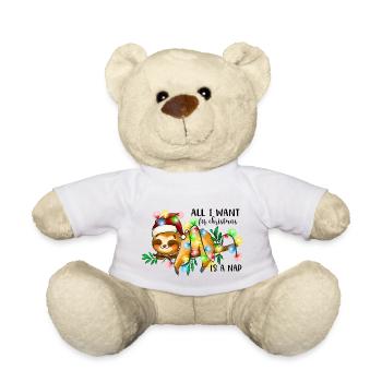 All i want for Christmas is a Nap - Teddy Bear - white - Front