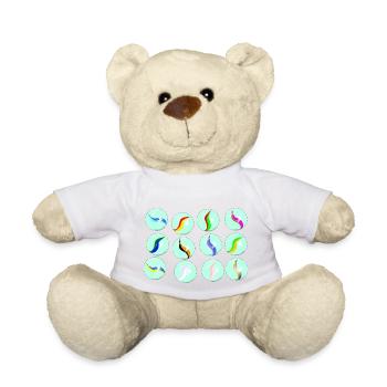 Collection de marbre de verre - Nounours - blanc - Devant