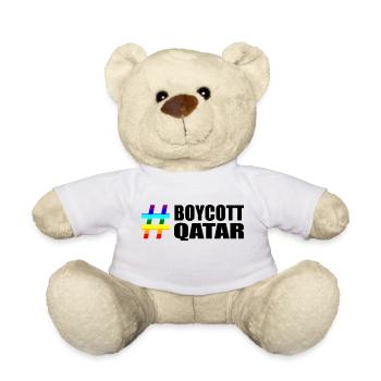 Boycottez les dictons du Qatar arc-en-ciel - Nounours - blanc - Devant