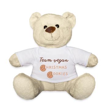 Team Vegan Christmas Cookies_dunkle Schrift - Teddy - Weiß - Vorne