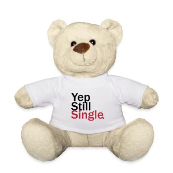 Minimalistische Single-Leben Illustration - Teddy - Weiß - Vorne