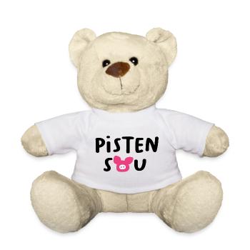 Pistensau Skipiste Quotes Skiurlaub Après-Ski Fun - Teddy - Weiß - Vorne