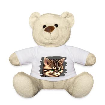 Cat face - Teddy Bear - white - Front