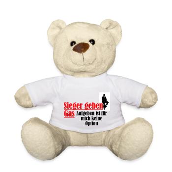 Sieger geben Gas aufgeben keine Option - Teddy - Weiß - Vorne