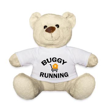 Biking Running Marathon Triathlon Bike - Teddy Bear - white - Front