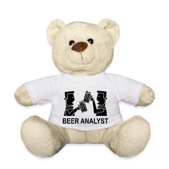 Beer Beer Wine Vino Party - Teddy Bear - white - Front