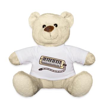 Melodica Reggae Rasta Dub Roots Music - Nounours - blanc - Devant