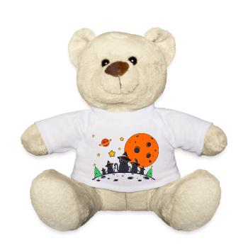 Katze Hexe | Katzenliebhaber Geschenke - Teddy - Weiß - Vorne