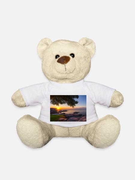 Sunset - The silence by the sea - Teddy Bear - white