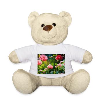 Roses en fleurs - Nounours - blanc - Devant