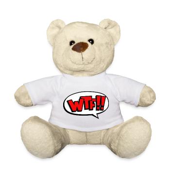 Drôle WTF What the fuck gift - Nounours - blanc - Devant