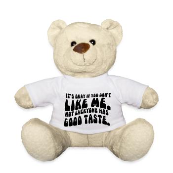 DRÔLE DE DICTON SARCASTIQUE - Nounours - blanc - Devant