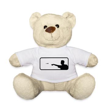 Darts Sports Fun - Teddy Bear - white - Front