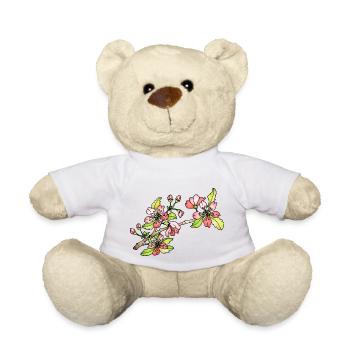 Flowers - Teddy Bear - white - Front