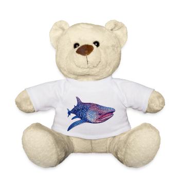 A whale shark is the largest living fish - Teddy Bear - white - Front