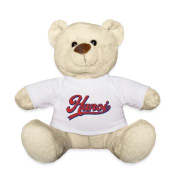 Hanoi Retro Schriftzug Design - Teddy - Weiß - Vorne