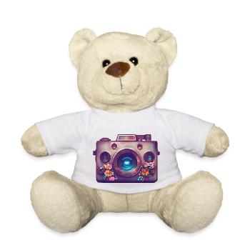 Kamera Fotografen Fotograf lustig Fotografieren - Teddy - Weiß - Vorne