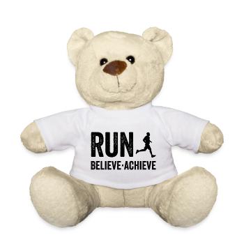 Marathon - Run. Believe. Achieve. - Teddy Bear - white - Front