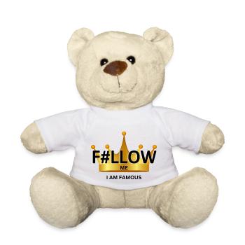 F#llow me - JE SUIS CÉLÈBRE - Nounours - blanc - Devant