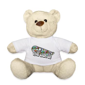 Skateboard skate hip hop - Teddy Bear - white - Front