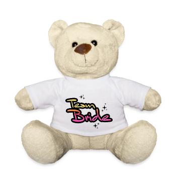 Team bride retro mariage mariage bachelorette - Nounours - blanc - Devant
