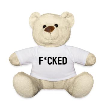 FUCKED - Teddy Bear - white - Front
